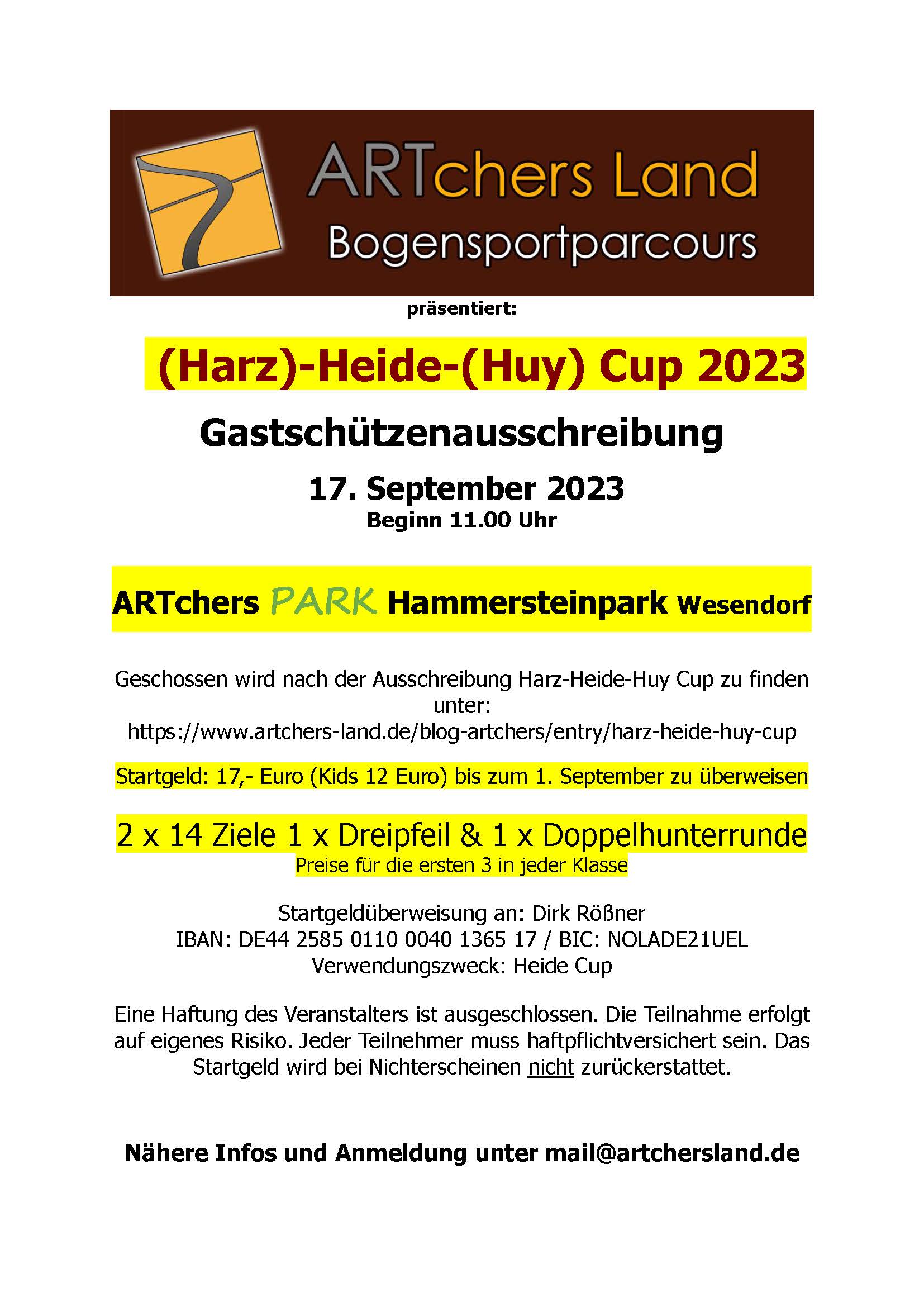 Ausschreibung Heide Cup