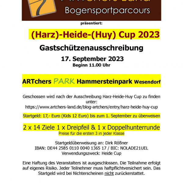 Heide Cup 17. September ARTchers Park